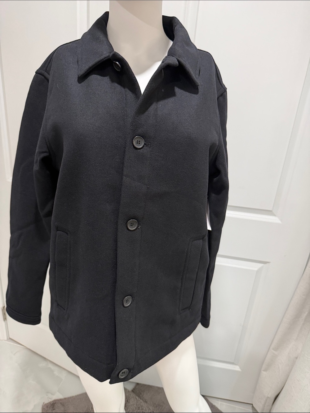 Amazon essentials women’s Black Button-Front Coat
